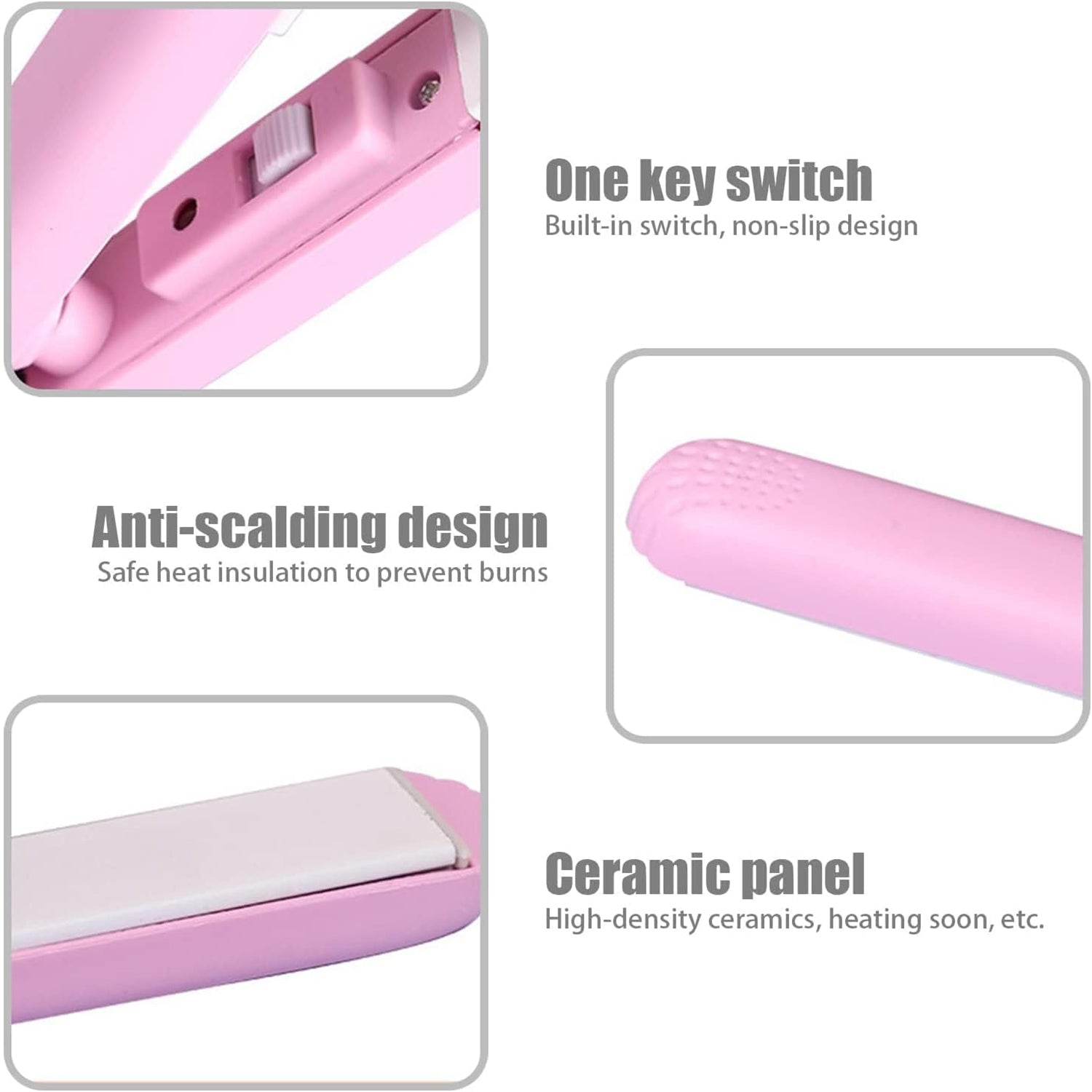 Beauty and Personal Care Professional Ceramic Plate Mini Hair Styler Straightener and Curler Beauty and Personal Care Professional Ceramic Plate Mini Hair Styler Straightener and Curler